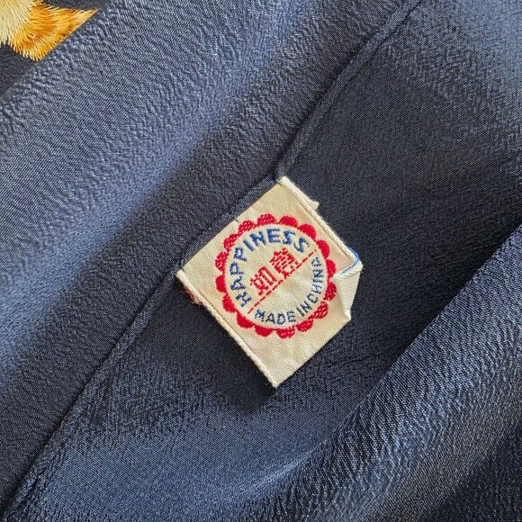 Vintage Blue Embroidered Kittens Scarf Whimsical Novelty - Picture 3 of 9